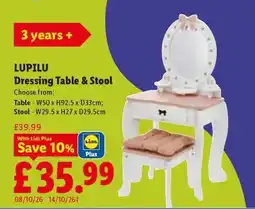 Lidl Lupilu Dressing Table & Stool offer