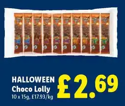 Lidl Halloween Choco Lolly offer