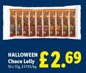 Lidl Halloween Choco Lolly offer