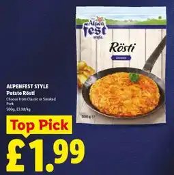 Lidl ALPENFEST STYLE Potato Rösti offer
