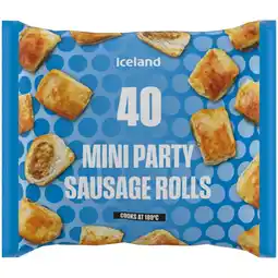 Iceland Iceland 40 (Approx.) Mini Party Sausage Rolls 720g offer