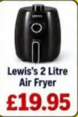 TJ Hughes Lewis's 2 Litre Air Fryer offer