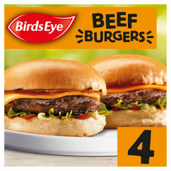 Asda Birds Eye 4 Original Beef Burgers With Onions offer