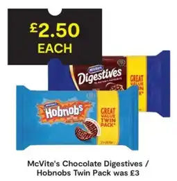 SuperValu McVite's Chocolate Digestives / Hobnobs Twin Pack offer