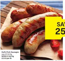 SuperValu Hull's pork sausages offer