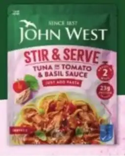 SuperValu John West stir & serve tuna & tomato & basil sauce offer