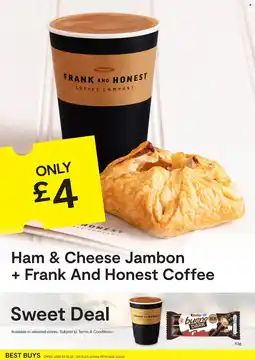 SuperValu Ham & Cheese Jambon + Frank And Honest Coffee offer