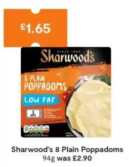 SuperValu Sharwood's 8 plain poppadoms offer