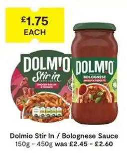 SuperValu Dolmio stir in / bolognese sauce offer