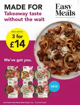 SuperValu Easy Meals pasta ready meals offer