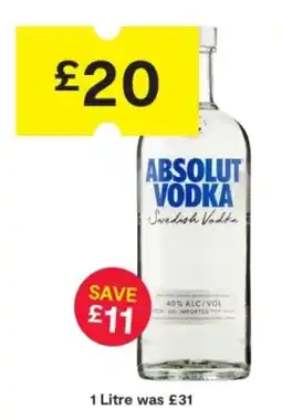 SuperValu Absolut vodka offer