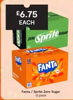 SuperValu Fanta / Sprite Zero Sugar offer