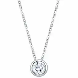 Costco 0.30ct Round Brilliant Cut Diamond Solitaire Pendant, 14ct White Gold offer