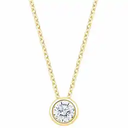 Costco 0.30ct Round Brilliant Cut Diamond Solitaire Pendant, 14ct Yellow Gold offer