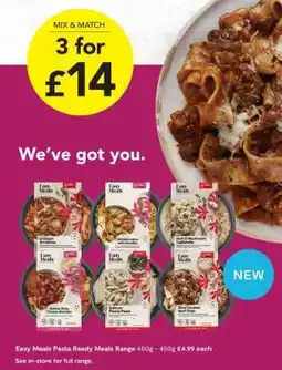 SuperValu Easy Meals Pasta Ready Meals Range offer