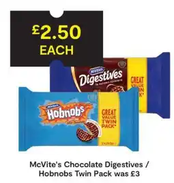 SuperValu McVite's Chocolate Digestives / Hobnobs Twin Pack offer
