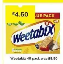 SuperValu Weetabix 48 pack offer