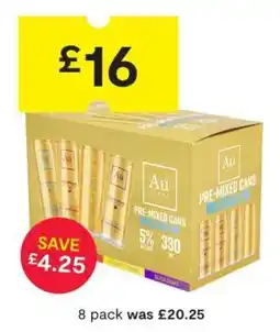 SuperValu Au Vodka Pre-Mixed Cans offer
