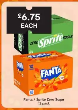 SuperValu Fanta / Sprite Zero Sugar offer