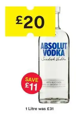 SuperValu Absolut Vodka offer