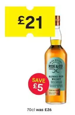 SuperValu Roe & Co Blended Irish Whiskey offer