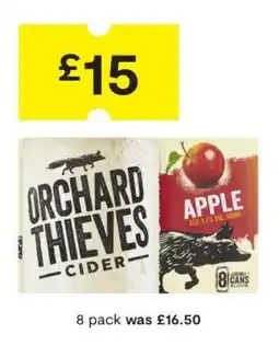 SuperValu Orchard Thieves Cider Apple 8 pack offer