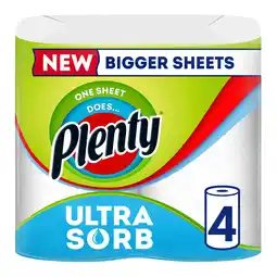 Iceland Plenty Ultrasorb Kitchen Roll 4 Rolls offer