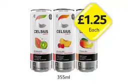 Londis Celsius Guave & Kiwi, Raspberry & Peach, Sparkling Mango offer