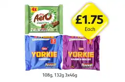 Londis Aero Peppermint, Yorkie Original, Raisin & Biscuit offer