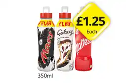 Londis Milkshakes Mars, Galaxy, Malteser offer
