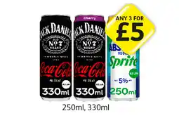 Londis Jack Daniels Coca Cola, Cherry, Absolut Sprite offer