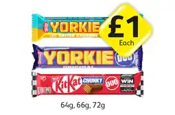 Londis Yorkie Salted Caramel, Duo, KitKat Chunky Duo offer