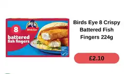 Morrisons Birds Eye 8 crispy battered fish fingers offer