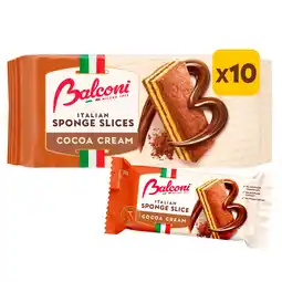 Iceland Balconi Italian Sponge Slices Cocoa Cream 280g offer
