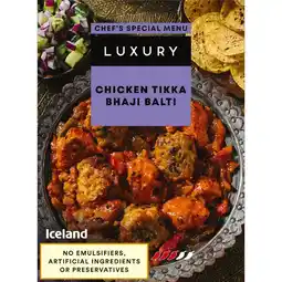 Iceland Iceland Luxury Chicken Tikka Bhaji Balti 400g offer