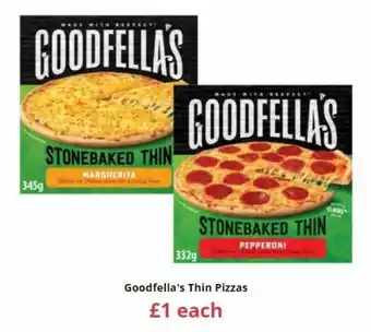 Farmfoods Goodfella's Thin Pizzas offer