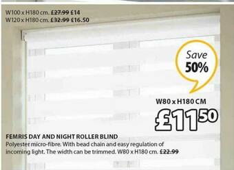 JYSK Femris Day And Night Roller Blind offer