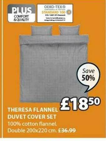 JYSK Theresa Flannel Duvet Cover Set offer