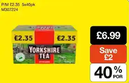 Booker Wholesale Yorkshire tea offer