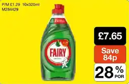 Booker Wholesale Fairy dishwashing liquid offer