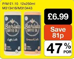 Booker Wholesale Barista coffee co coffee latte offer