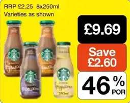 Booker Wholesale Starbucks drinks offer