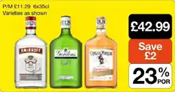 Booker Wholesale Smirnoff, Gordons, Captain Morgan offer