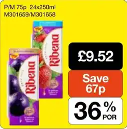 Booker Wholesale Ribena offer