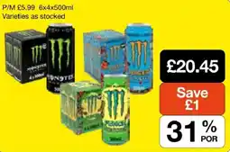 Booker Wholesale Monster energy drink offer