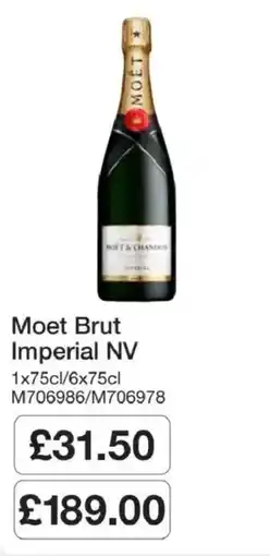 Booker Wholesale Moet brut imperial nv offer