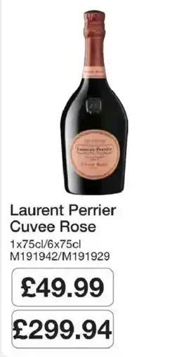 Booker Wholesale Laurent Perrier Cuvee Rose offer
