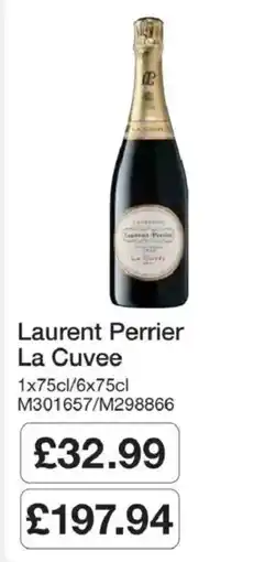 Booker Wholesale Laurent Perrier La Cuvee offer
