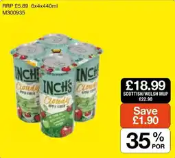 Booker Wholesale Inch's cloudy apple cider offer