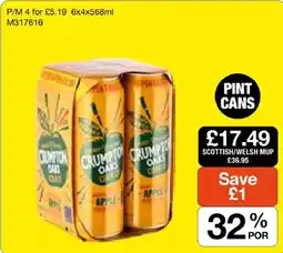 Booker Wholesale Crompton Oaks apple offer